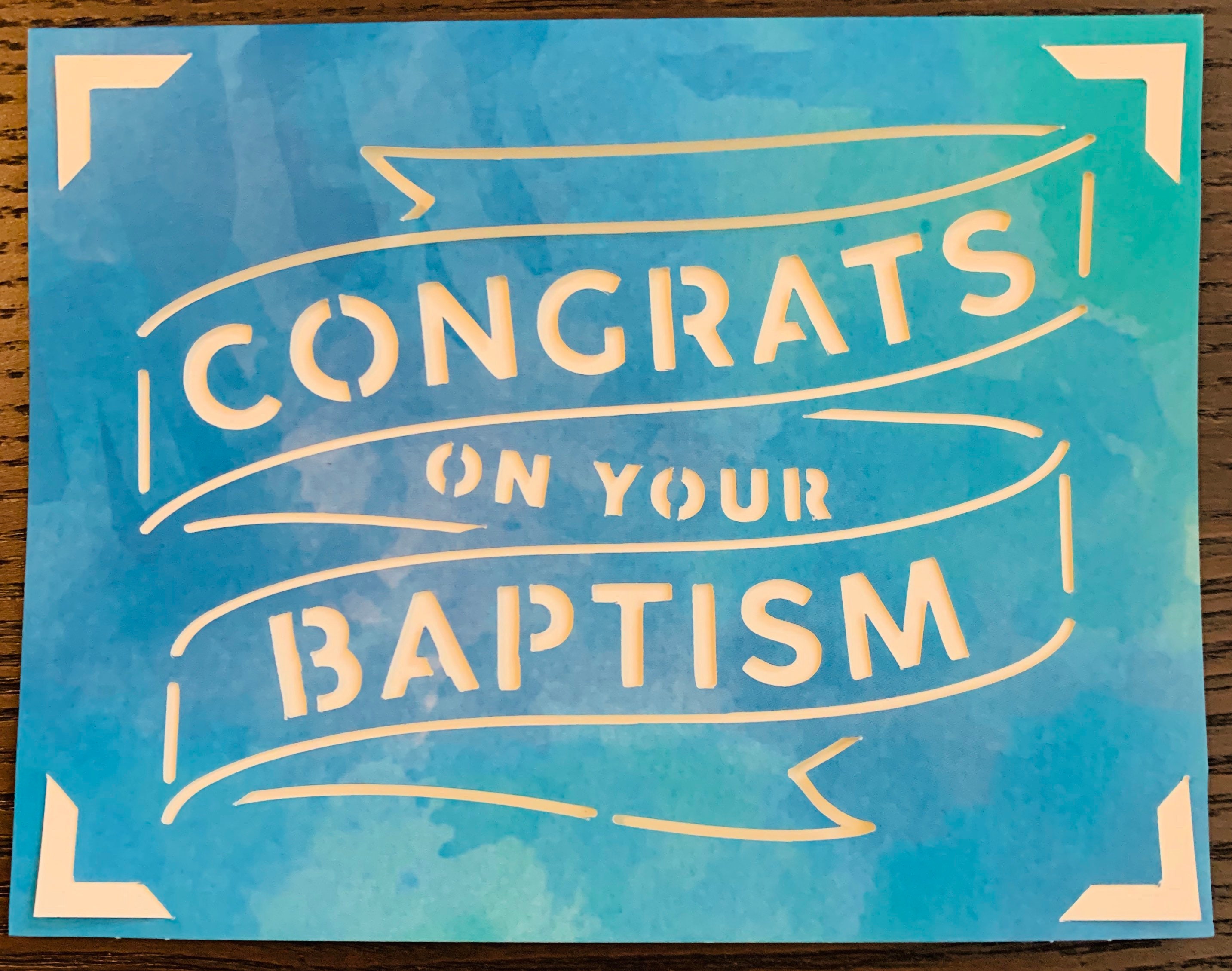Baptism Card Baptismal Birthday Card Shells Adult Baptism Etsy UK