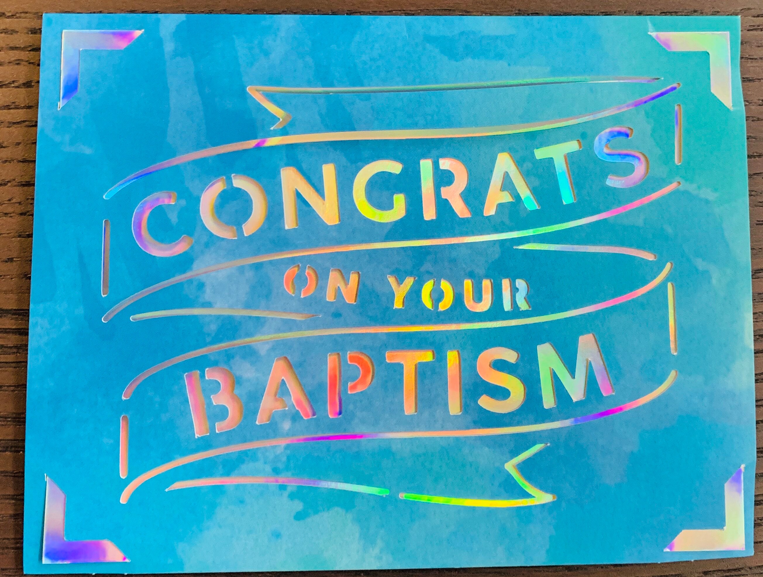 Baptism Card Baptismal Birthday Card Shells Adult Baptism Etsy UK