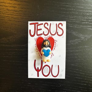 Mini Jesus Figure, Praying for You, You’ve Been Prayed For, Everyone Needs a Little Jesus, Jesus Loves You, Christian Gift, Jesus on Cross