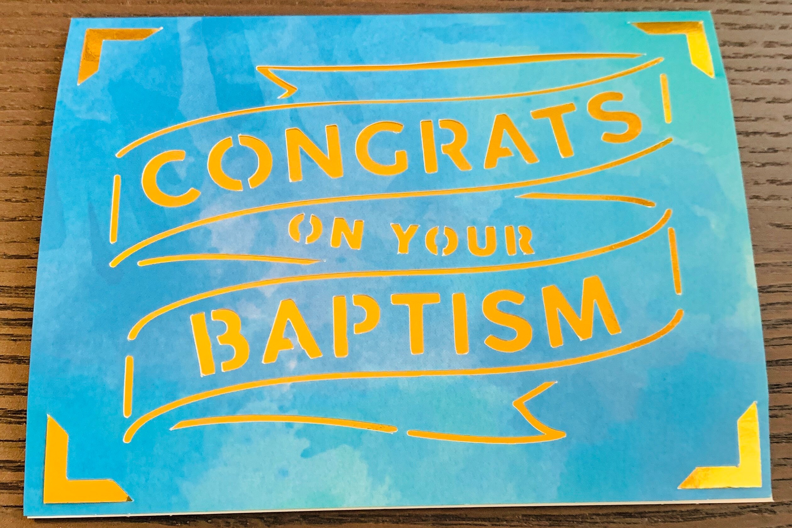 Baptism Card Baptismal Birthday Card Shells Adult Baptism Etsy UK