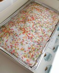Sprinkle school cake traybake