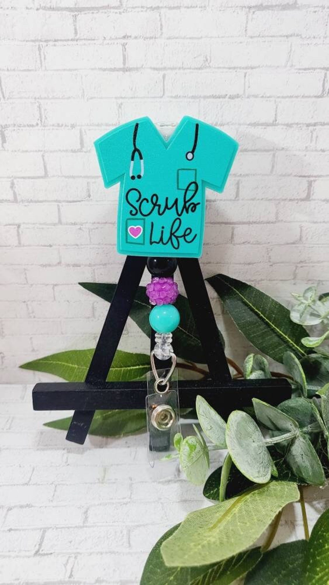 Scrub Life Badge Reel, Scrub Top Badge Reel, Nurse Badge Reel, Surgical Tech Badge Reel, Tech