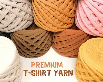 crochet yarn home textile yarn Recyled Fabric yarn Yellow T-shirt Yarn bag yarn yarn Cotton Yarn Upcycled Yarn basket yarn