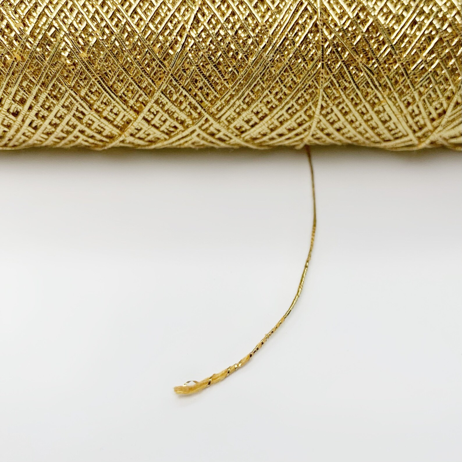 Metallic Gold Yarn 0.6mm Gold Cotton Yarn Glitter Metallic Etsy