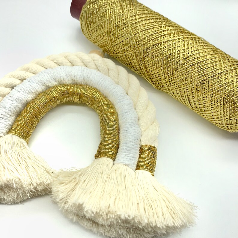 Metallic Gold Yarn 0.6mm Gold Cotton Yarn Glitter Metallic Etsy