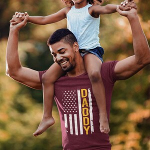 Patriotic fathers day gift t-shirt in various sizes - Father shirt with American flag - Dad&#39;s birthday gift