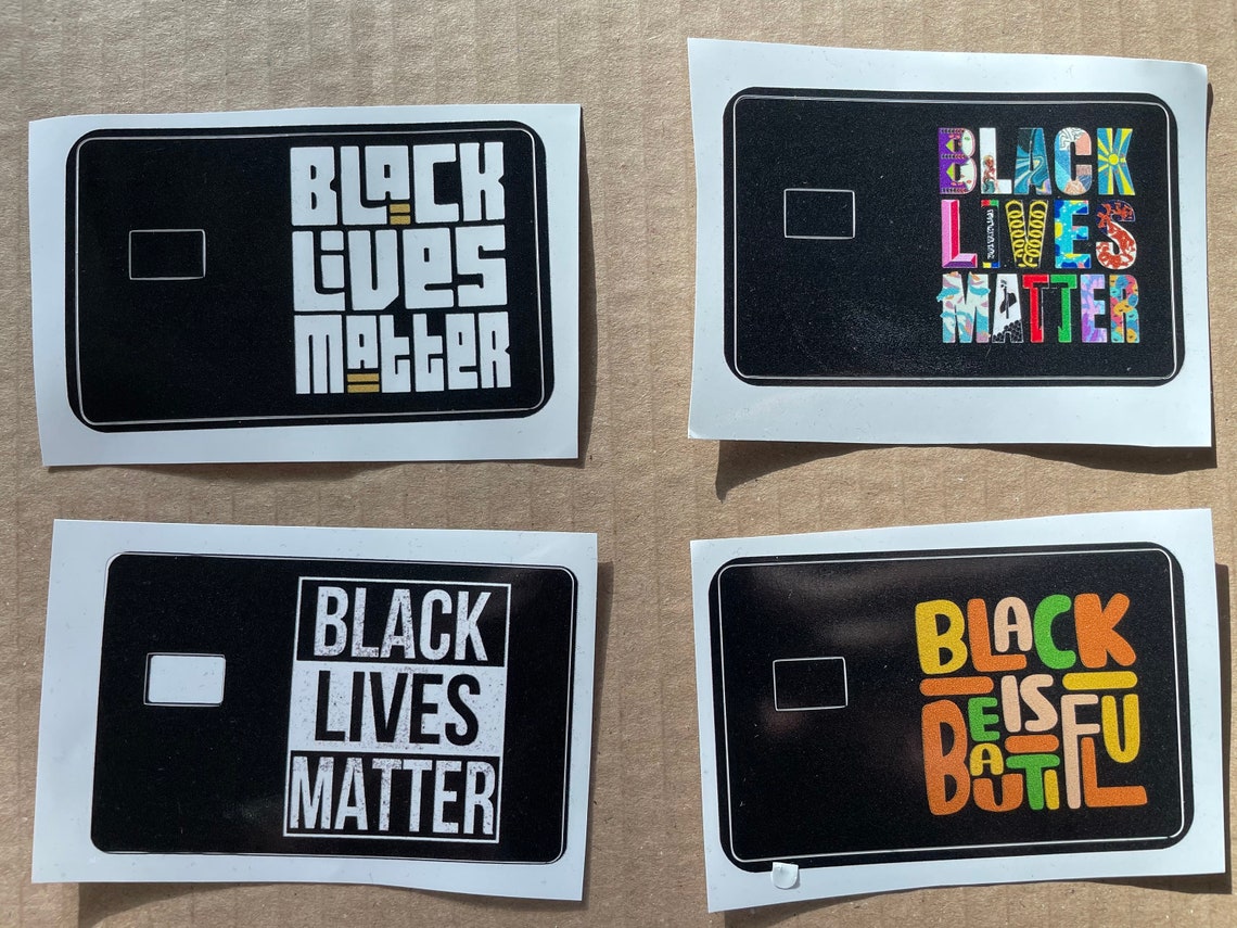Black Lives Matter Credit Card Skins BLM Black Is