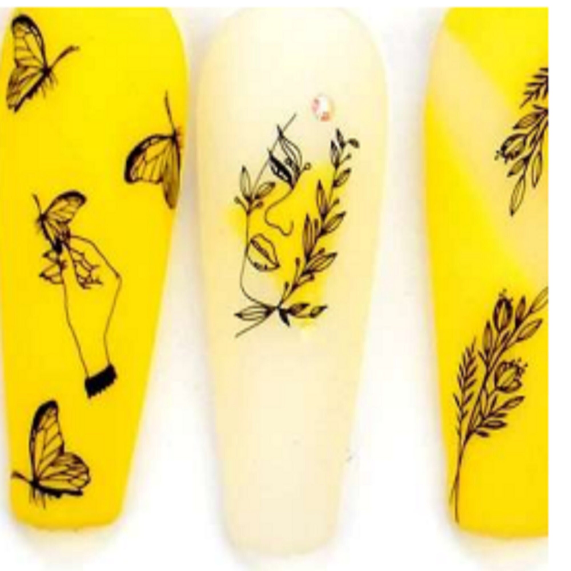 Nail Decal Nail Sticker Abstract Art Nail Art Nail Etsy Canada