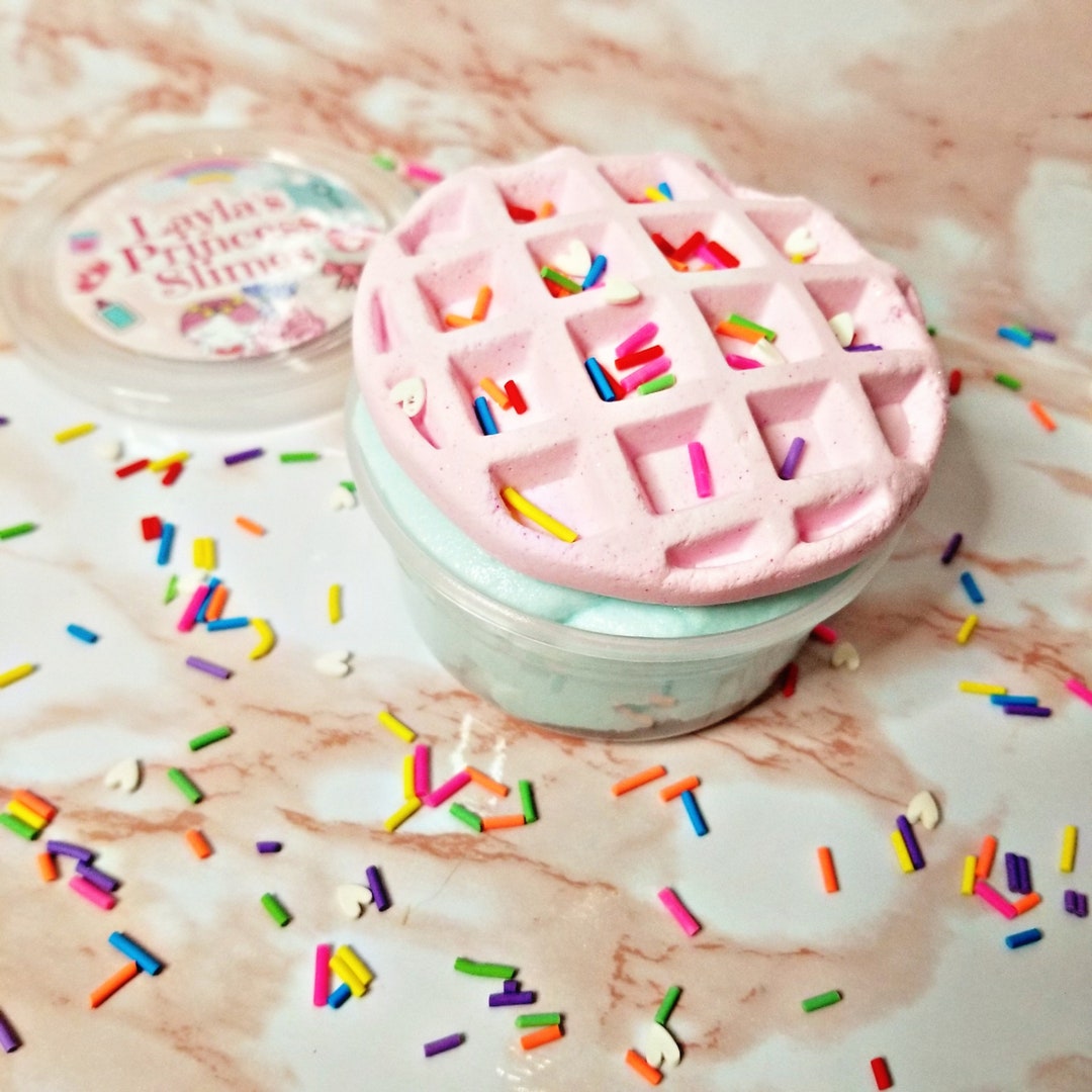 Funfetti Waffle Slime Waffle Soft Slime ASMR Slime Sweet Cake Scented