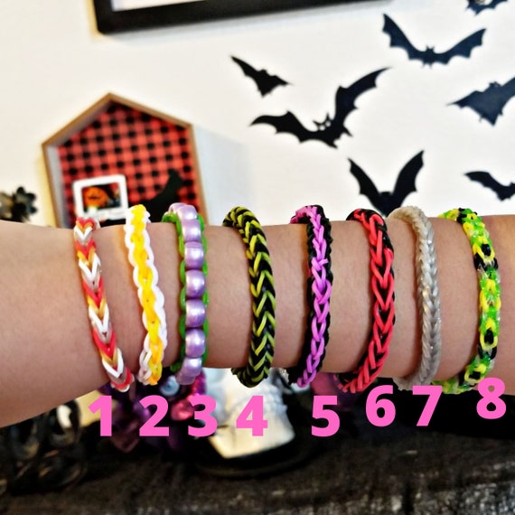 Halloween Rainbow Loom Bracelets Halloween Rainbow Loom Anklets Rainbow Loom  Accessories Friendship Bracelets Gifts for Tweens 