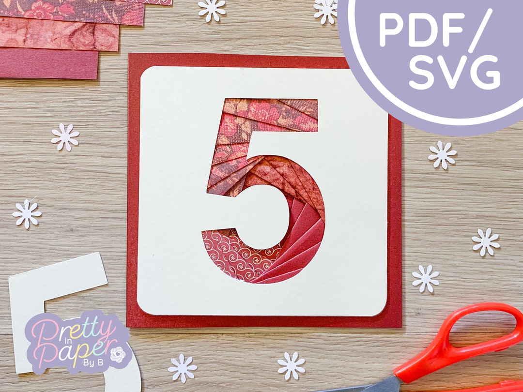 Number 5 Iris Folding Pattern PDF SVG Five Beginner Iris - Etsy Portugal