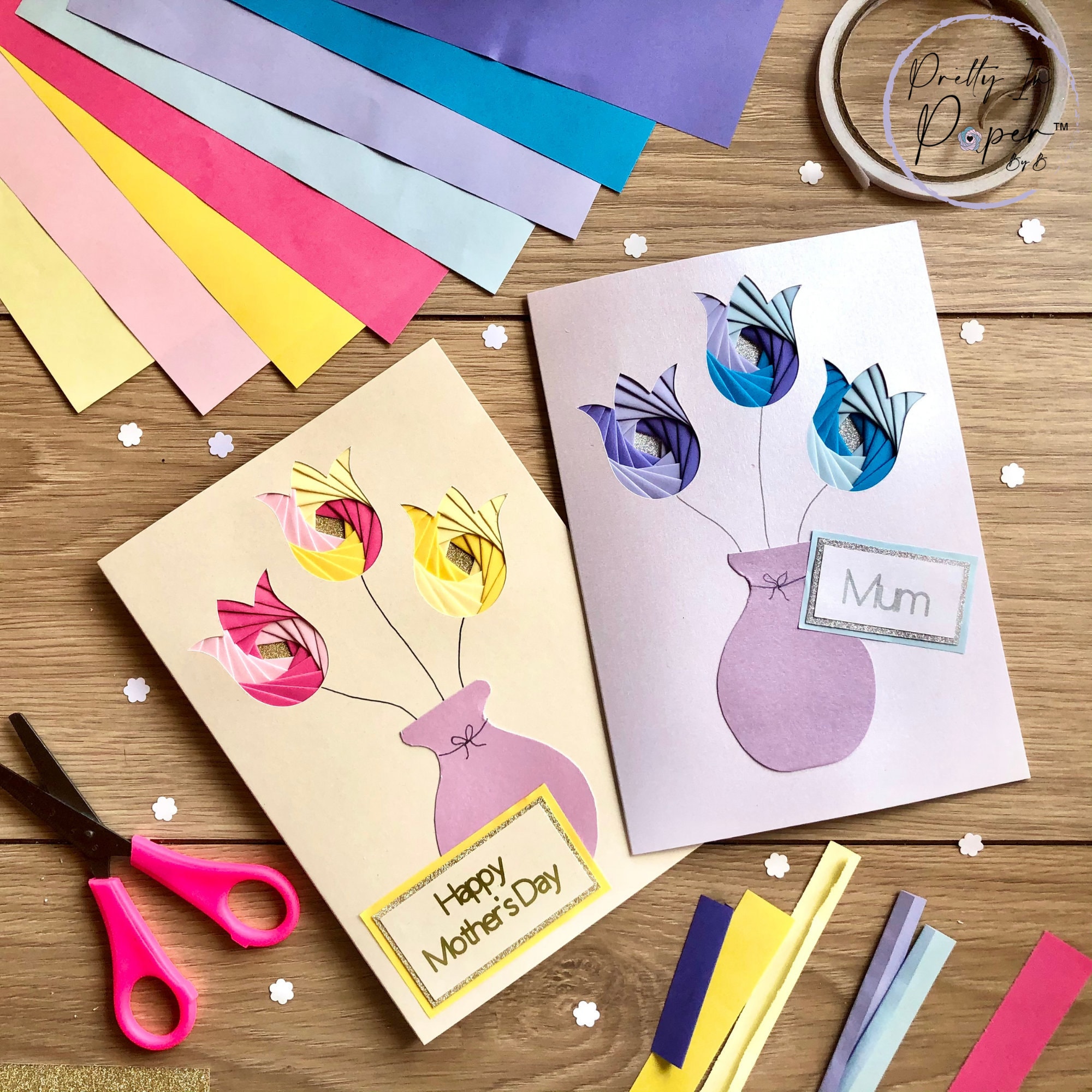 Card Making Kit Mother's Day Beginners Flower Craft Kit Etsy