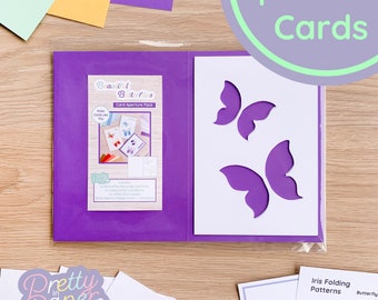 Beautiful Butterfly Aperture Pack (Pack of 3) | Rectangle White Apertures (x3), Coloured Card Blanks (x3),  C5 White Envelopes (x3)