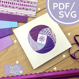 Letter O Iris Folding Pattern PDF & SVG | Alphabet Beginner Iris Folding Pattern Download | Cut File | Card Making Template
