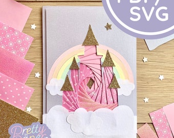 Rainbow Iris Folding Pattern PDF & SVG | Rainbow Beginner Template ...