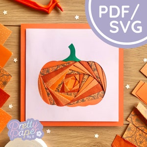 Modello di piegatura di zucca Iris PDF e SVG / Modello di piegatura di zucca Iris per principianti da scaricare / File di taglio / Modello per la creazione di biglietti
