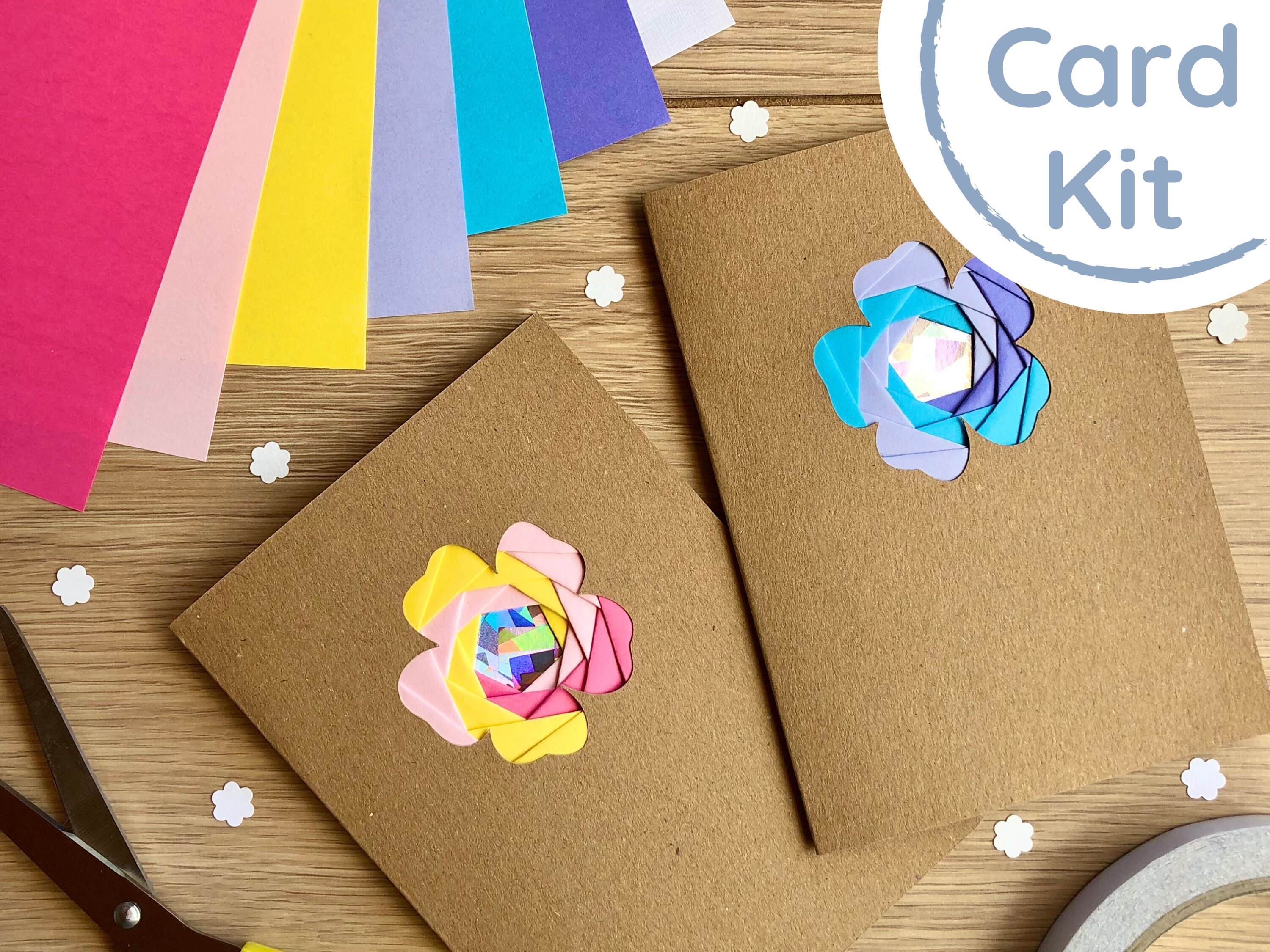 Card Making Kit Flower Mini Flower Craft Kit Iris Folding Etsy