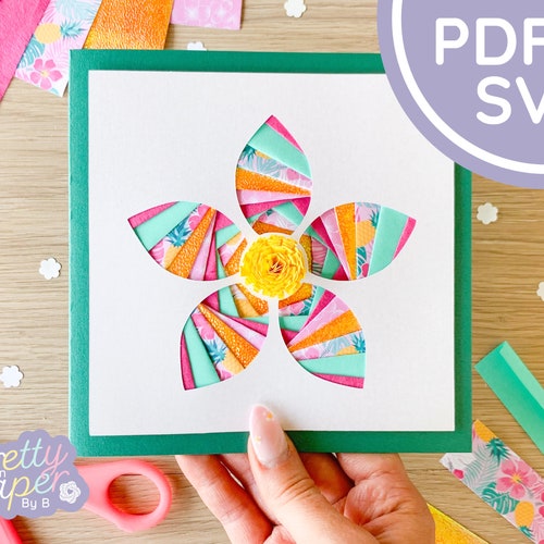 Sunflower Iris Folding Pattern PDF & SVG Sunflower Beginner - Etsy UK