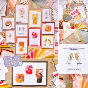 Kit de manualidades "Levanta una copa" / Fabricación de tarjetas plegables Iris y arte mural / Copas de champán, whisky, pinta y vino / Kit de manualidades para regalo