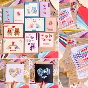 Sharing the Love Craft-projectkit | Iris-vouwkaarten maken en kunst aan de muur | Knutselpakket cadeau