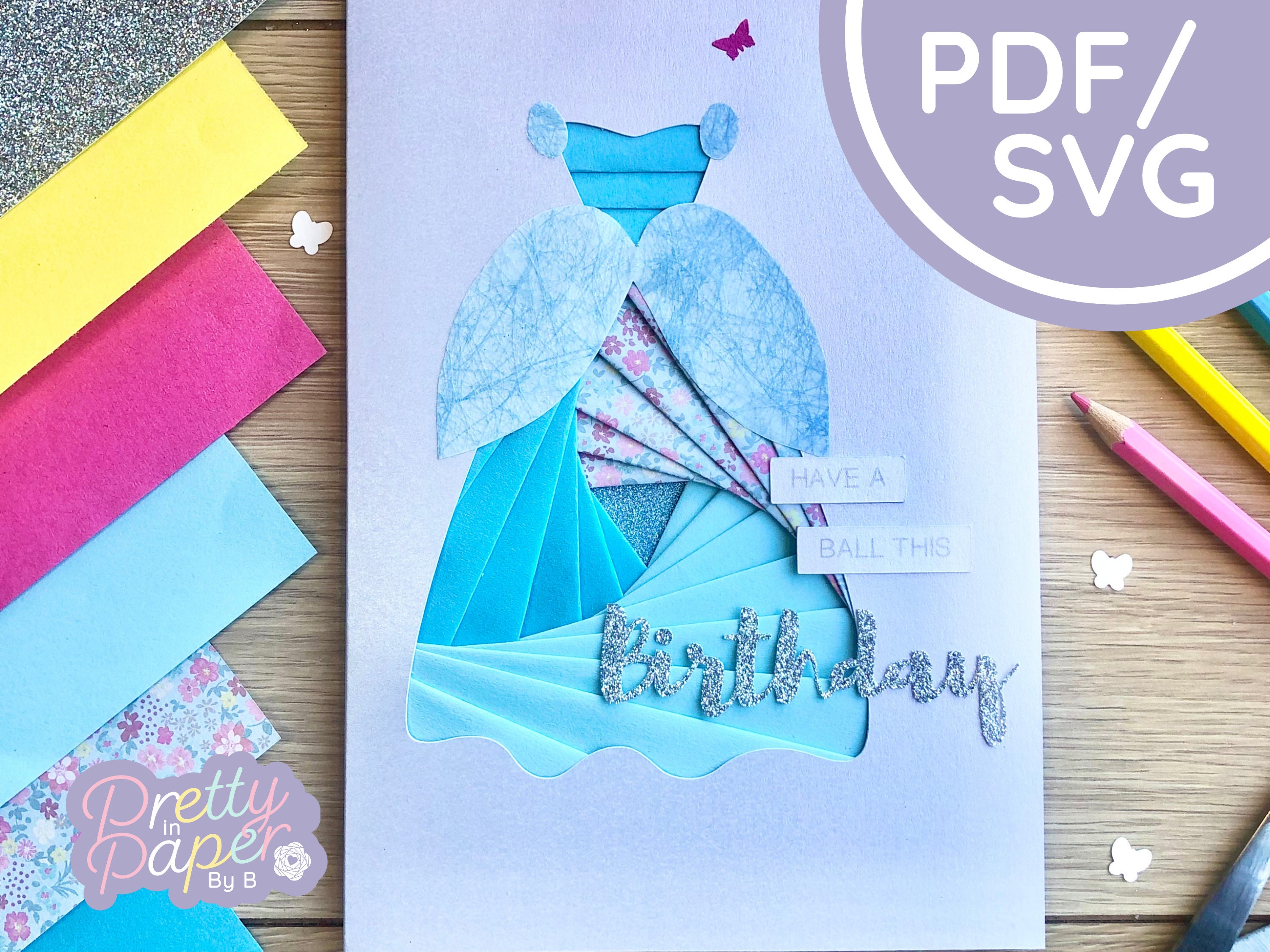 Dress Iris Folding Pattern PDF & SVG Beginner Iris Folding | Etsy Canada