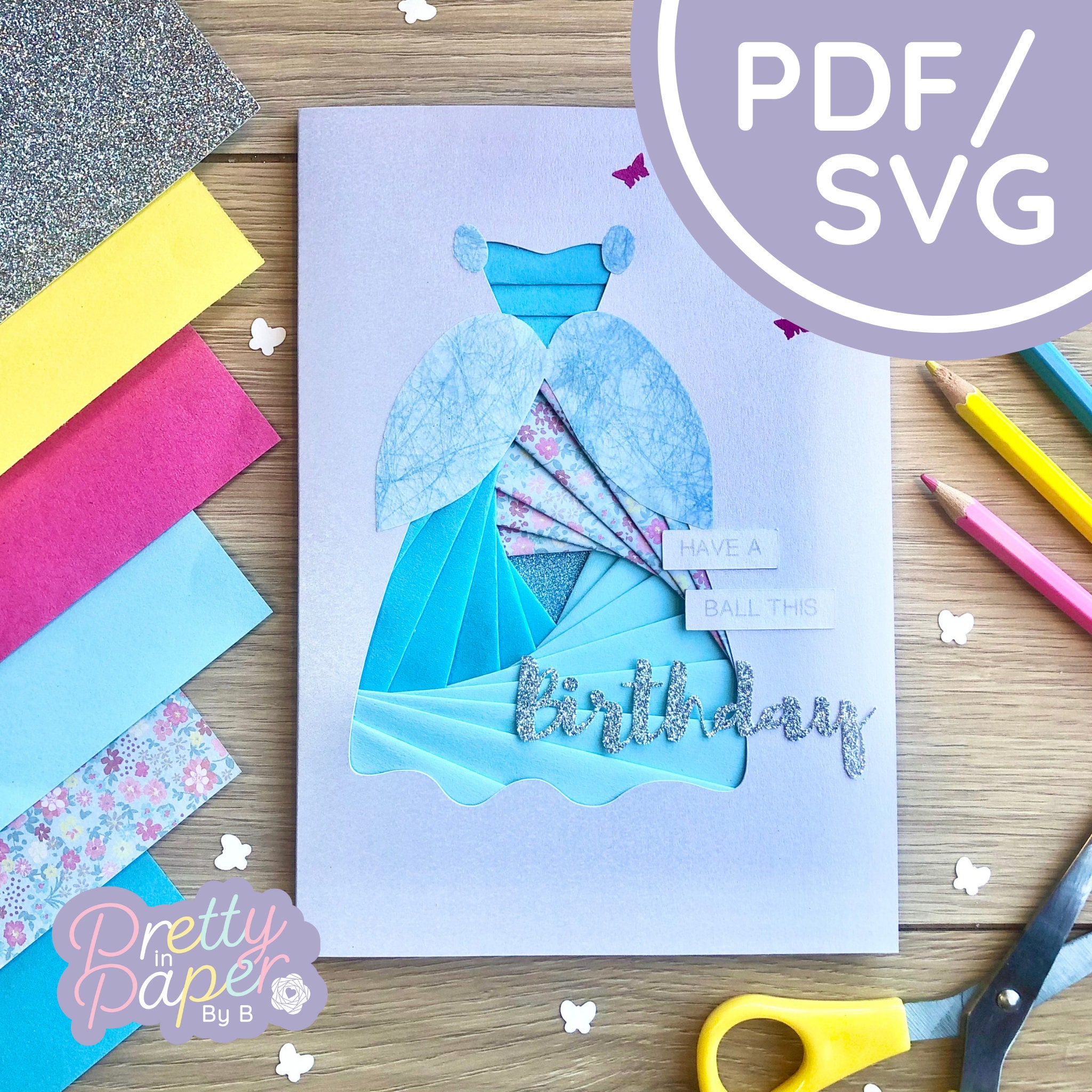 Dress Iris Folding Pattern PDF & SVG | Beginner Iris Folding Pattern ...