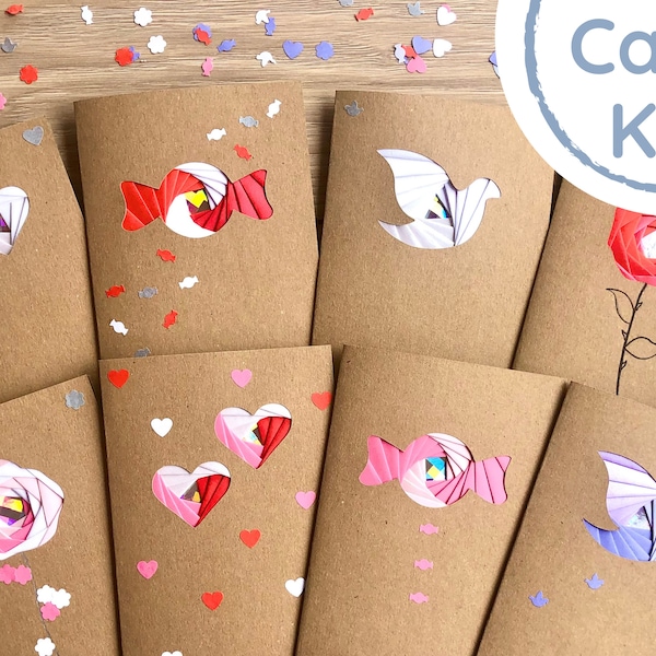 Card Kit Sharing the Love | Beginners Card Making Kit | Craft Kit | Iris Folding Pack | Make Your Own Greetings Cards