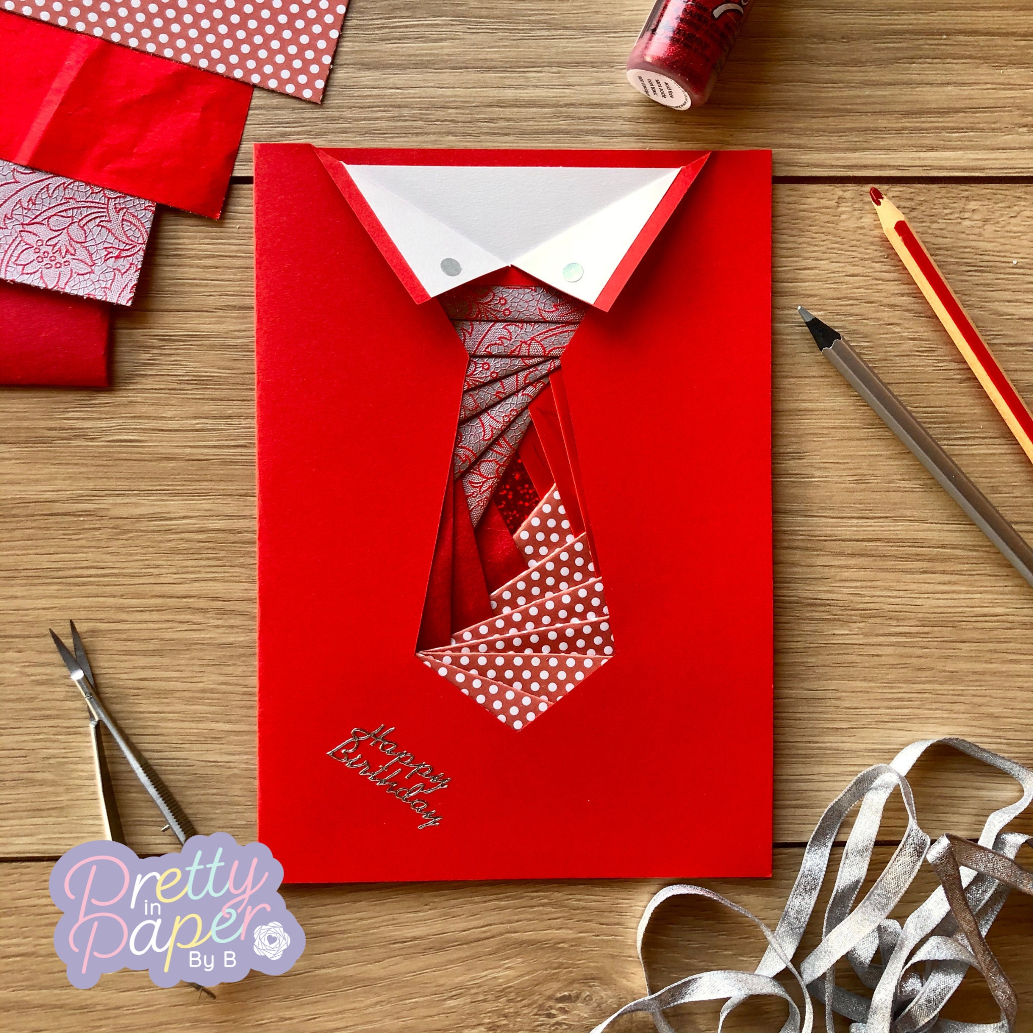 Tie Iris Folding Pattern PDF & SVG | Beginner Iris Folding Pattern ...