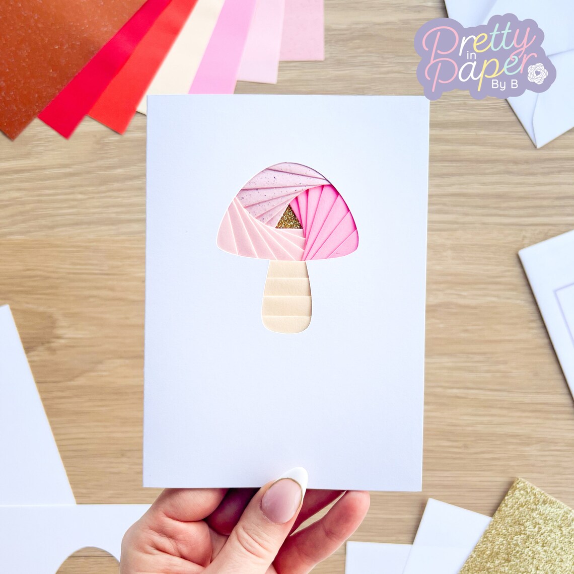 Card Making Kit Toadstool | Mini Iris Folding Card Kit - Etsy