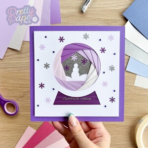 Snow Globe Iris Folding Pattern PDF & SVG | Beginner Template Download ...