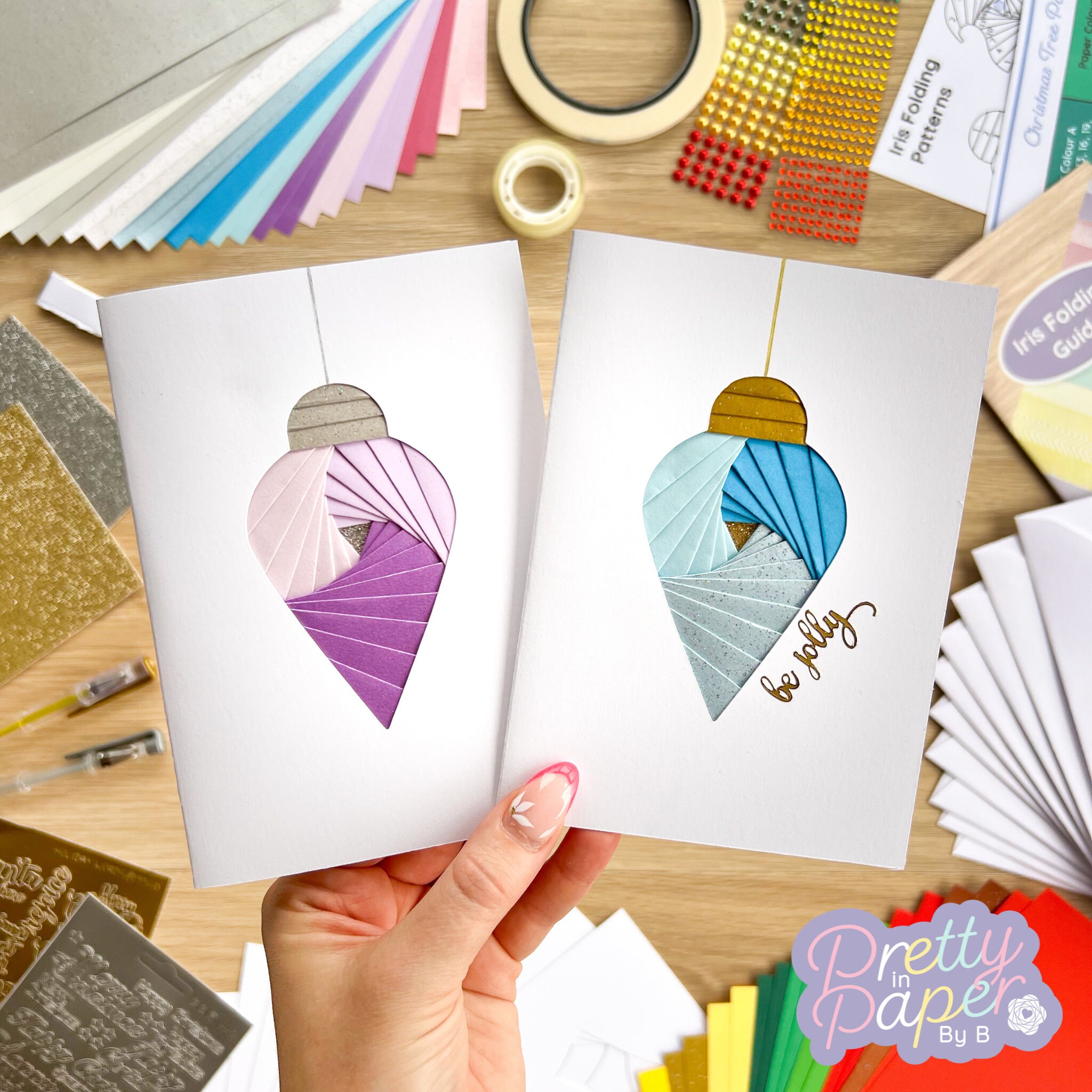 Christmas Collection Iris Folding Card Making Kit | Beginner Xmas Card ...