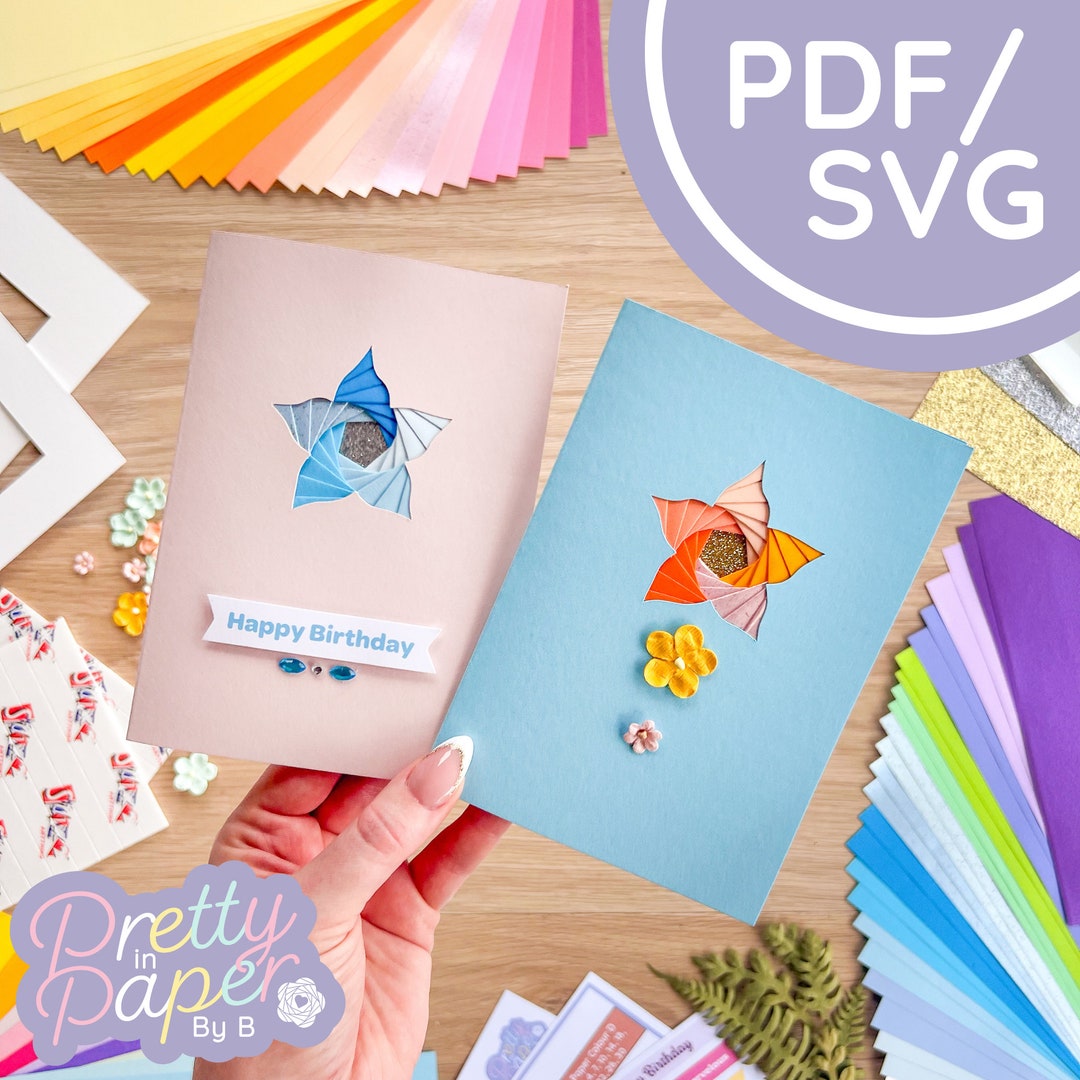 Lily Flower Iris Folding Pattern PDF & SVG | Beginner Printable ...
