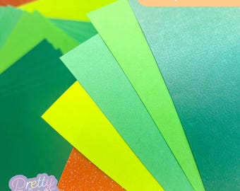 New Edition Rainforest Paper Pack A5, 30 Sheets | Plain Pearlised Sparkle | Green Bronze