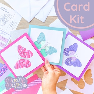 Butterfly Card Making Kit | Iris Folding Butterfly Cards | Butterfly Craft Kit | Letterbox Gift | Craft Gift