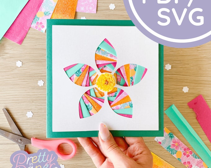 Flower Petals Iris Folding Pattern PDF & SVG Wild Beginner Iris Folding ...