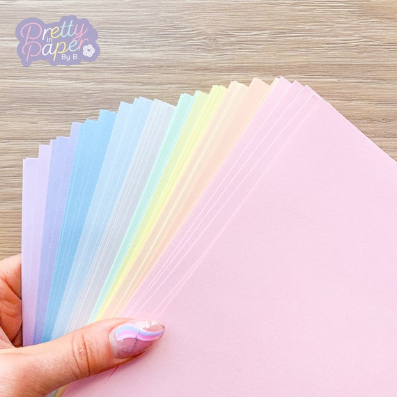 Pastel Paper Pack Coloured Paper Pad A5 Paper Collection Rainbow 