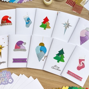 Christmas Collection Iris Folding Card Making Kit | Beginner Xmas Card Craft | Festive Family Craft Activity Kit