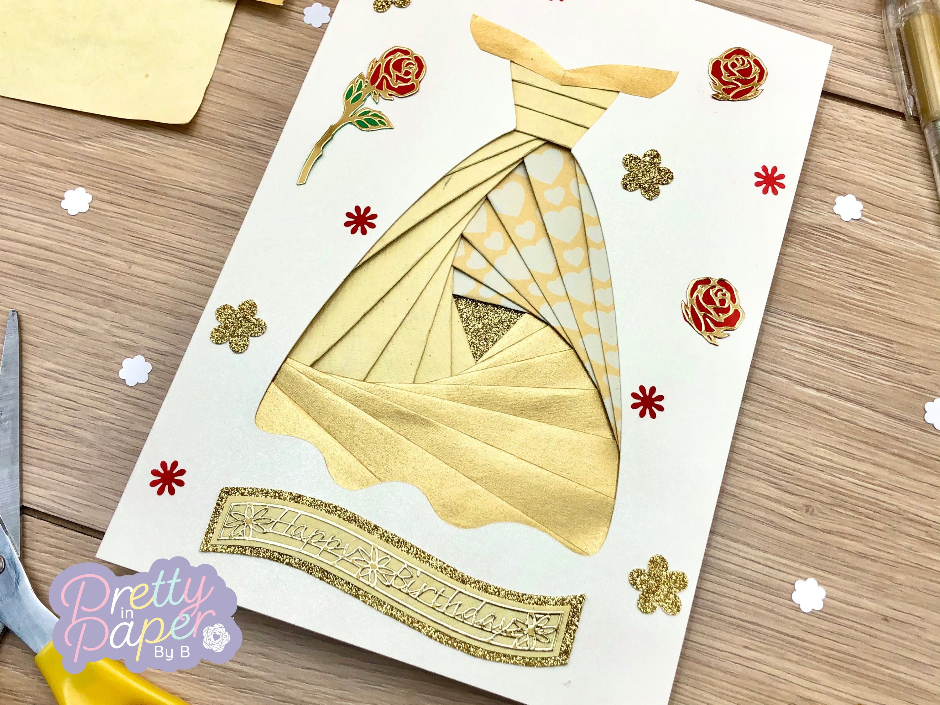Dress Iris Folding Pattern PDF & SVG | Beginner Iris Folding Pattern ...