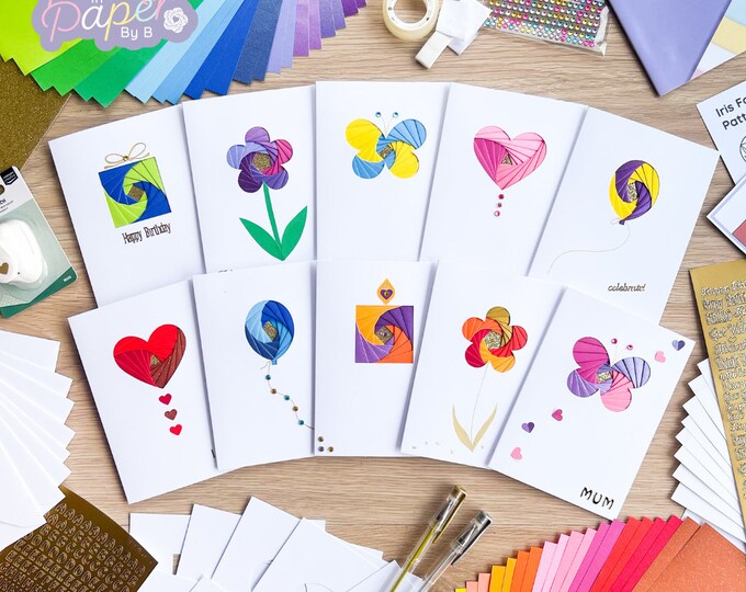 Beginner Iris Folding Card Making Kit | Bright Edition | Craft Kit Gift ...