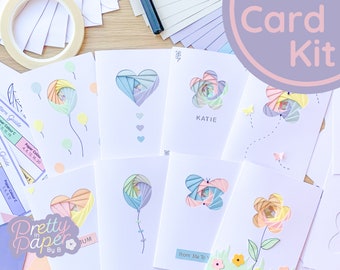Card Kit Iris Folding Starter | Craft Kit Beginners Card Making Kit | Basic Edition | Letter Box Gift
