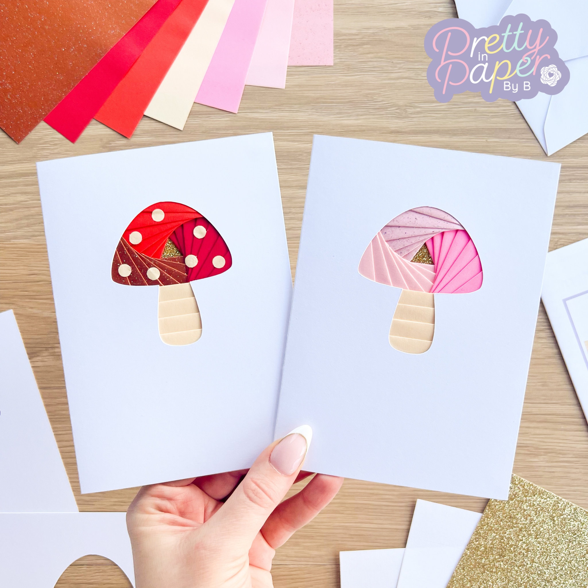 Card Making Kit Toadstool | Mini Iris Folding Card Kit - Etsy