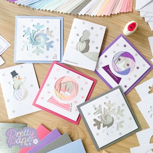 Christmas Iris Folding Card Kit | Let It Snow Card Making Kit | Christmas Craft Activity | Craft Kit Gift