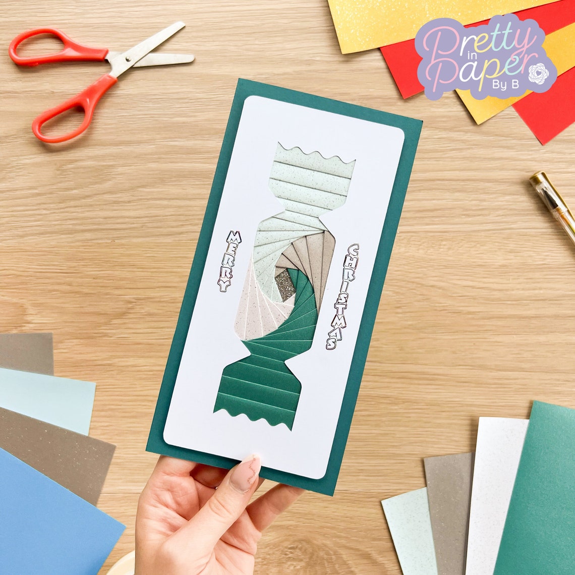 Cracker Iris Folding Pattern PDF & SVG | Beginner Christmas Iris ...