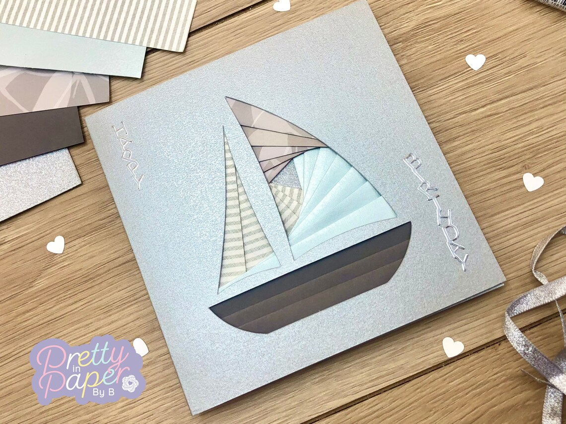 Boat Iris Folding Pattern PDF & SVG | Intermediate Printable Download ...