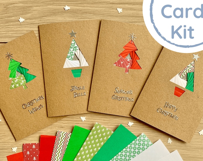 Christmas Card Making Kit Christmas Tree Iris Folding Christmas Craft