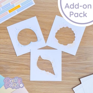ADD-ON PACK extension for Shells on the Shore Card Making Kit | Extra Apertures, Card blanks, Envelopes, Insert paper