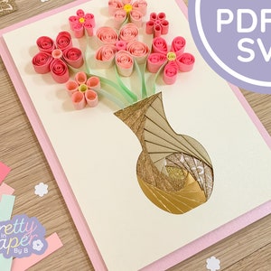 Vase Iris Folding Pattern PDF & SVG Beginner Flower Pot Iris - Etsy
