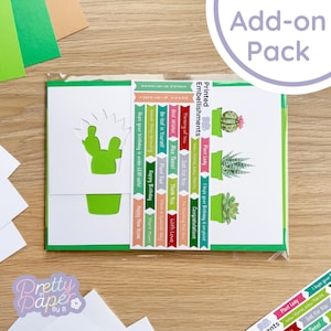 ADD-ON PACK pour kit de fabrication de cartes Hello House Plants | Ouvertures supplémentaires, cartes vierges, enveloppes, intercalaires