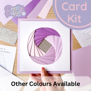 Kit de fabrication de cartes alphabet lettre O | Kit de cartes pliantes Iris | Kit de création de lettres initiales