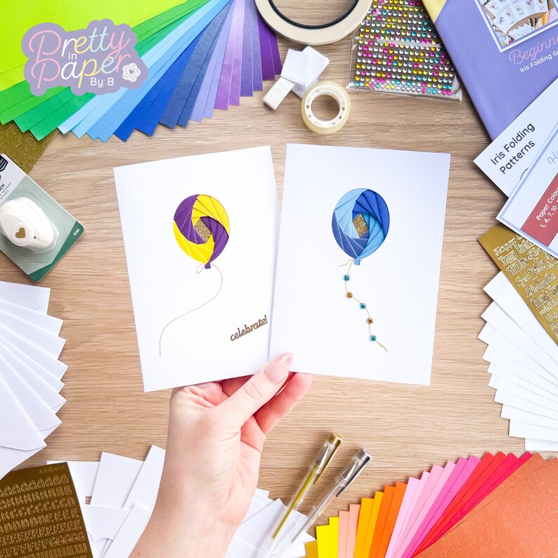 Beginner Iris Folding Card Making Kit | Bright Edition | Craft Kit Gift ...